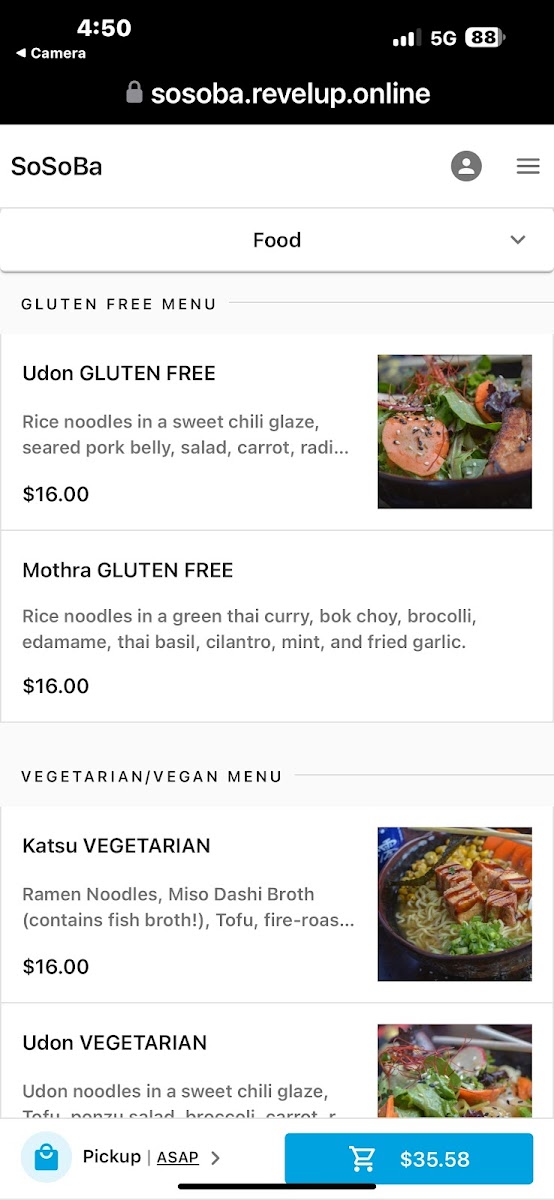 SoSoBa Menu - Image 2