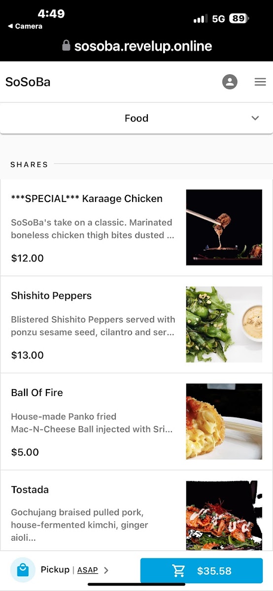 SoSoBa Menu - Image 4